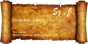 Szarka Judit névjegykártya